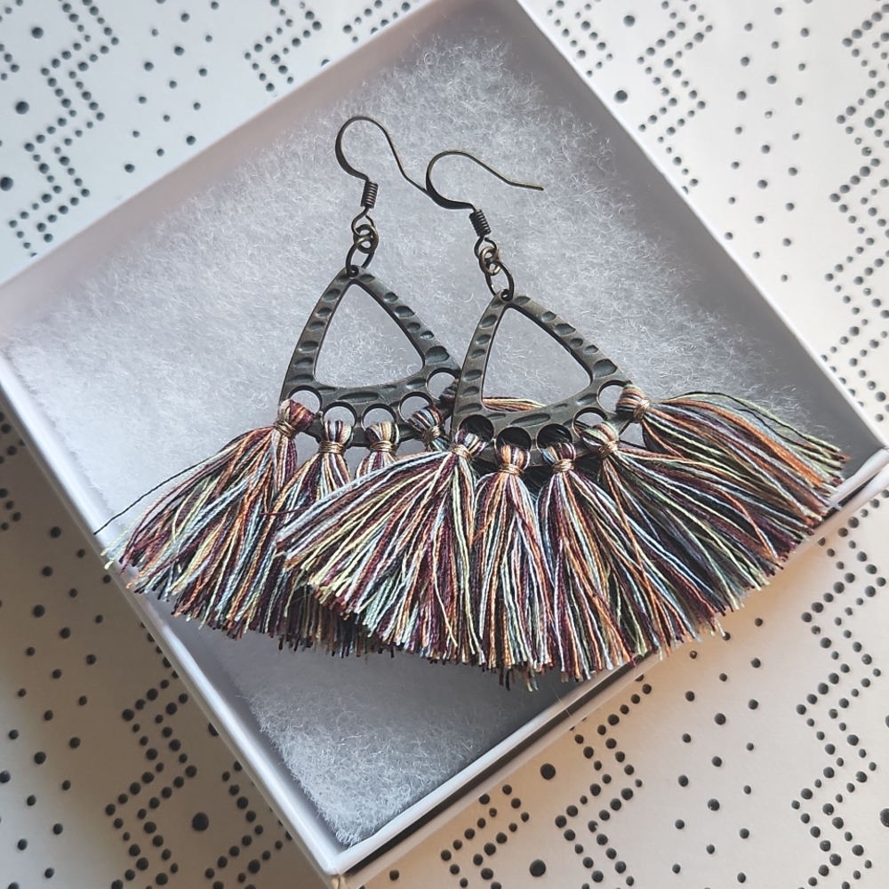 Handmade Boho Fringe Earrings